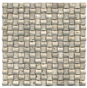 Marble Mosaic Brown Travertine