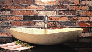 Stone Basins, Basin Beige Marble Basins