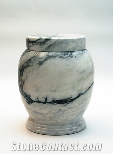 Urn-008, Grey Marble Urn