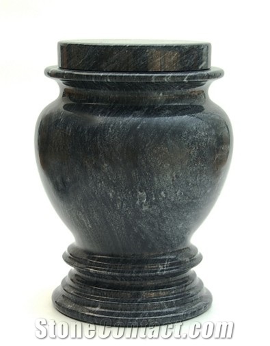 Urn-011, Black Marble Urn