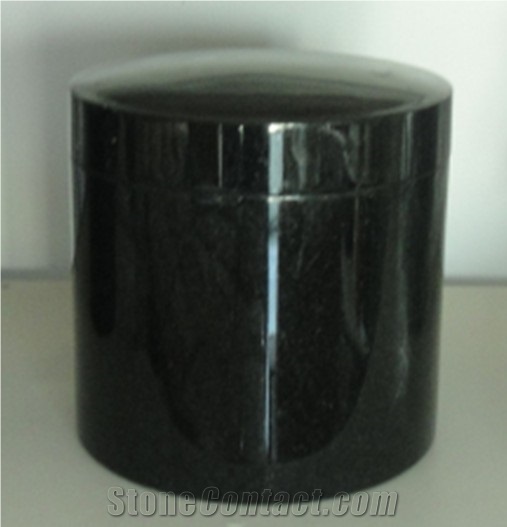 Urn-013, Black Marble Urn
