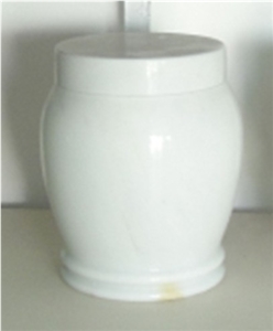 Urn-016, White Marble Urn