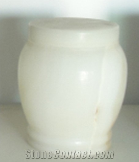 Urn-018, White Marble Urn