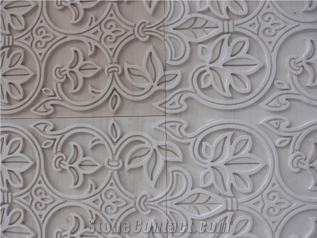 Decorative Wall Panel, Moleanos Beige Limestone CNC Wall Panels