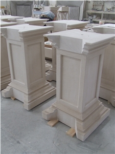 Pilasters in Moleanos Beige Limestone