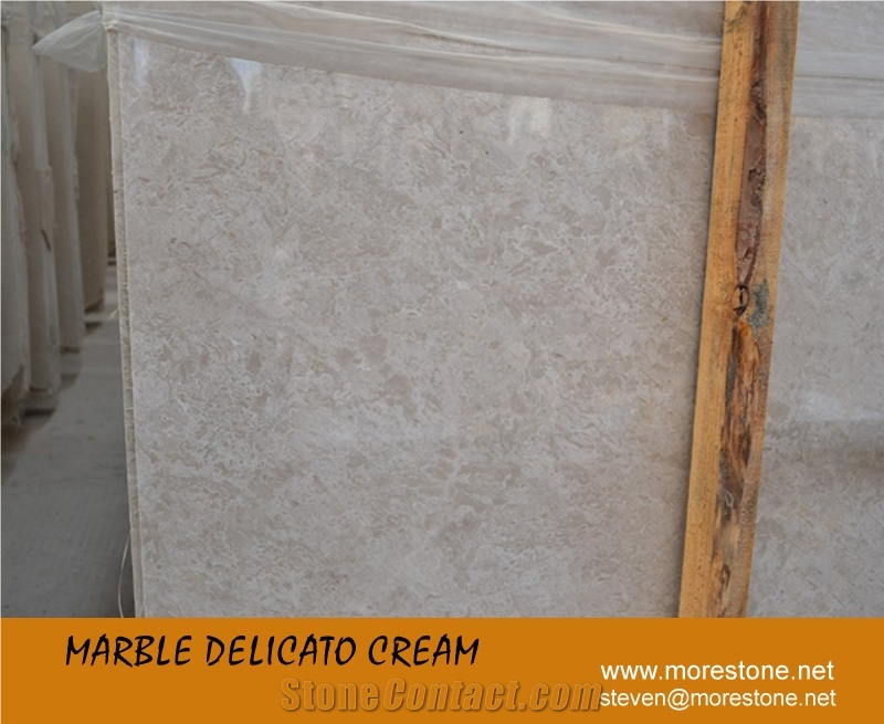 Delicato Cream(White Rose) Marble Slabs, Turkey Beige Marble