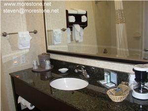 Natural Stone Hotel Vanitytop, Black Granite Bath Tops