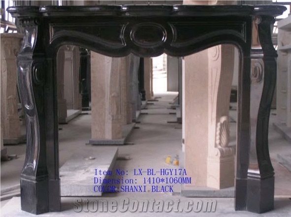 Shanxi Black Granite Fireplace