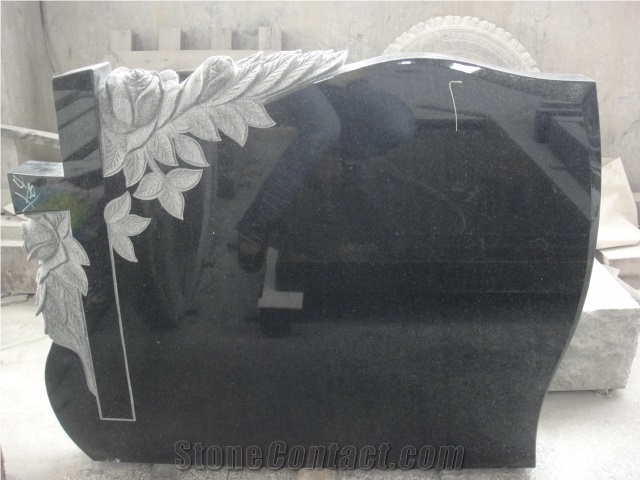 Black Granite Headstone