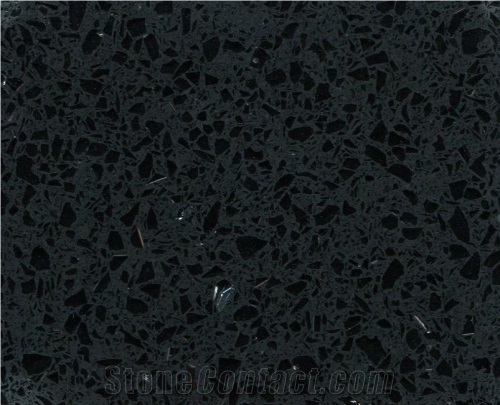 Cut-To-Size Black Quartz Stone,Engineered Stone Slabs & Tiles