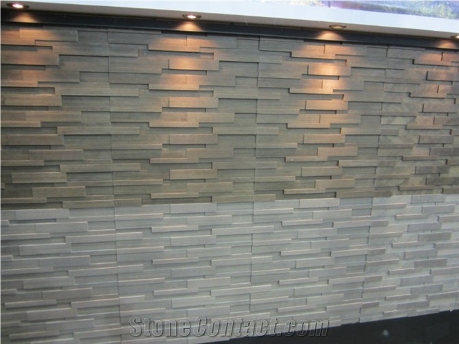 Slate Cultured Wall Panel, Grey Slate Wall Panel