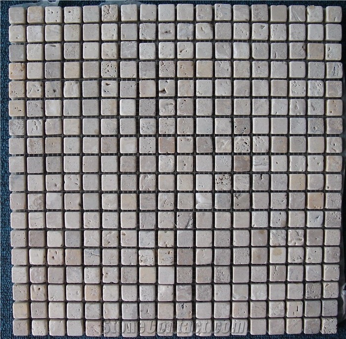 M090-FP Stone Mosaic, Red Marble Mosaic