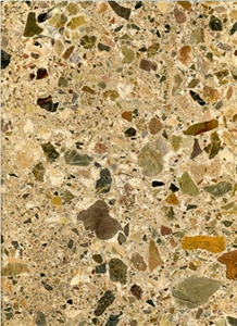 Conglomerate Marble Slabs, Iran Beige Marble