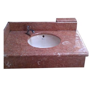 Turkey Countless Shell Pink Marble Bathroom Top