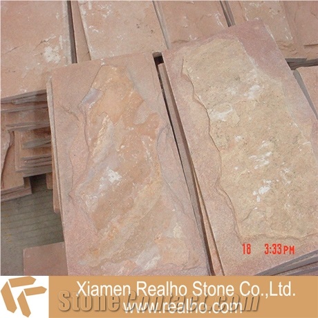 Chinese Natural Red Slate Wall Cladding Tile