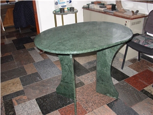 Verde Guatemala Marble Table, Green Marble Tables