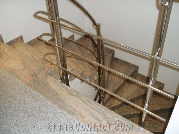 Juparana Colombo Granite Staircase