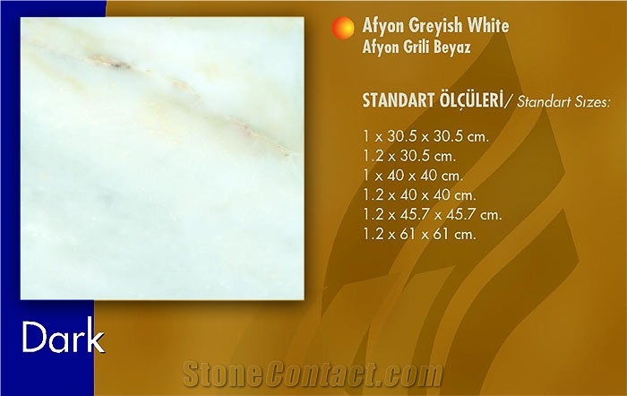 Afyon Greyish White, Afyon White Slabs & Tiles