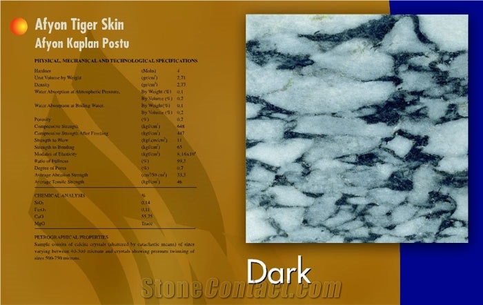 Afyon Tiger Skin Marble, Turkey Grey Marble Slabs & Tiles
