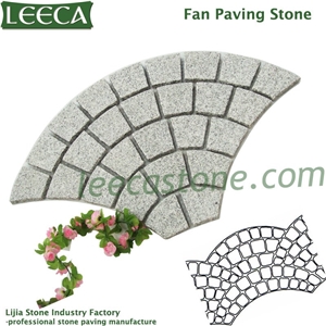 Fan Shape Natural Paving Stone,prophyry ,basalt Grey Granite Paving Stone