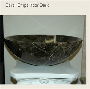 Emperador Dark Sink, Brown Marble Sink