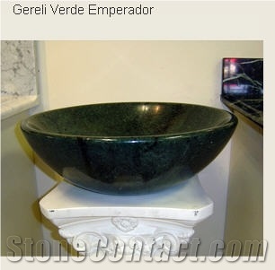 Verde Emperador Marble Sink, Green Marble Sink