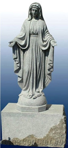 Maria Sculpture, White Marble Sculpture