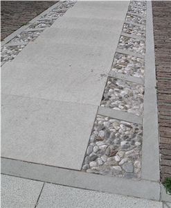 Aurisina Granitello Paving Tiles, Grey Limestone Cobble, Pavers