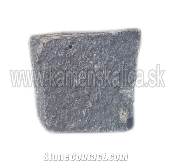 Cierny Balog Granite Cobble Stone, Grey Granite
