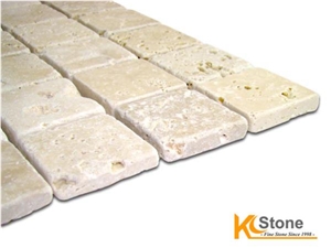 G7 Beige Marble Tumbled Mosaic
