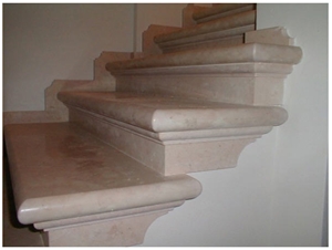 Asiago Perlatino Stairs, Beige Limestone Stairs