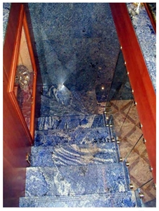 Azul Bahia Stairs, Bahia Blue Granite
