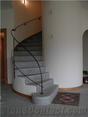 Pietra Piasentina Stairs, Grey Limestone