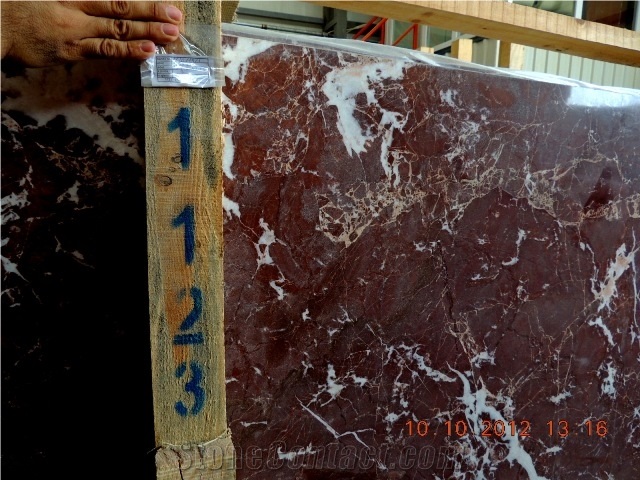 Rosso Lepanto Marble Slabs, Turkey Red Marble