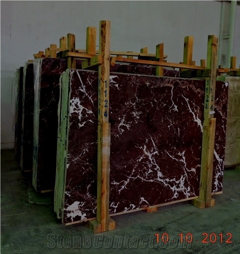Rosso Lepanto Marble Slabs, Turkey Red Marble