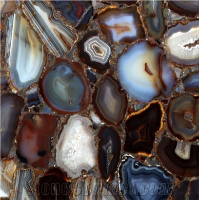 Brown Agate Semiprecious Stone