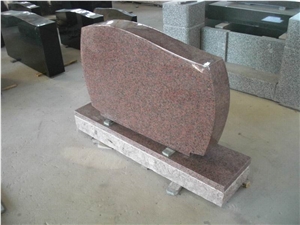 Chinese Pink Red Ganite Headstone, Red Granite Headstone