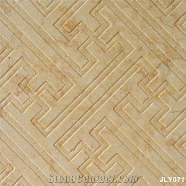 3d Cheap Panel Stone Marble Tile, Beige Marble Home Decor