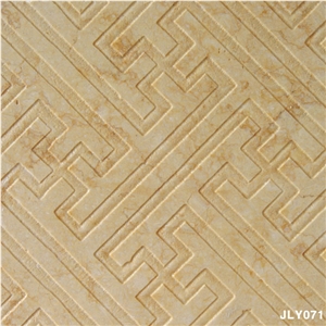 3d Cheap Panel Stone Marble Tile, Beige Marble Home Decor