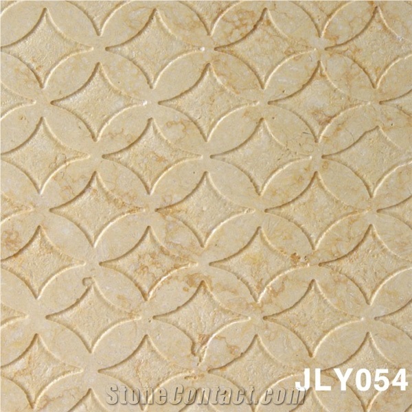 3D Decorative Stone Ceiling Panels, Beige Marble Home Decor
