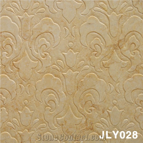 3D Decorative Transparent Stone Feature Wall, White Marble Home Decor