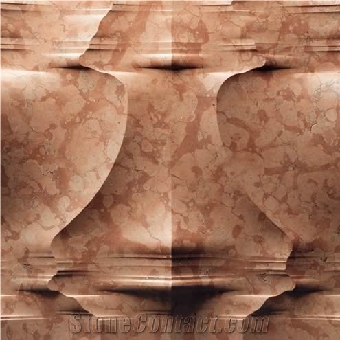 3D Natural Stone Modern Art Picture Design, Red Marble Home Decor
