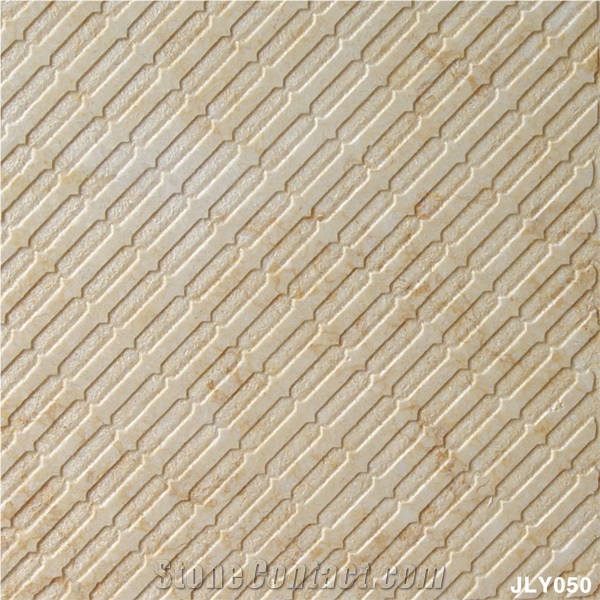 3D Nature Marble Stone Wallpaper for Ceilings, Beige Marble Home Decor