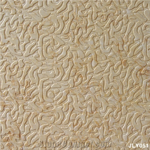 3d Nature Stone Decorative Wall Paper, Beige Marble Home Decor
