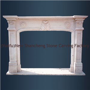 Indoor Electric Heater White MarbleFireplace Without Rem