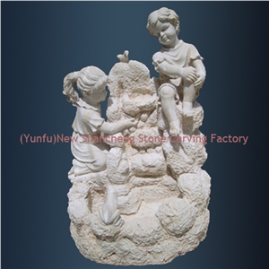 Outdoor/Indoor Water Spray Sculpture Stone Fountai, China White Marble Fountain