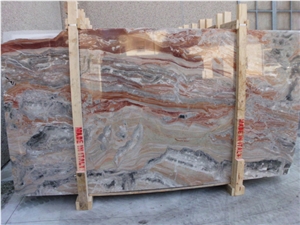 Arabescato Orobico Red Veins, Marble Slabs, Multicolor Marble Slabs Italy