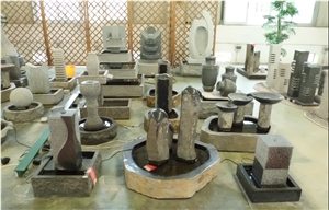 Garden and Patio Water Fountains, Grey Granite Fountains