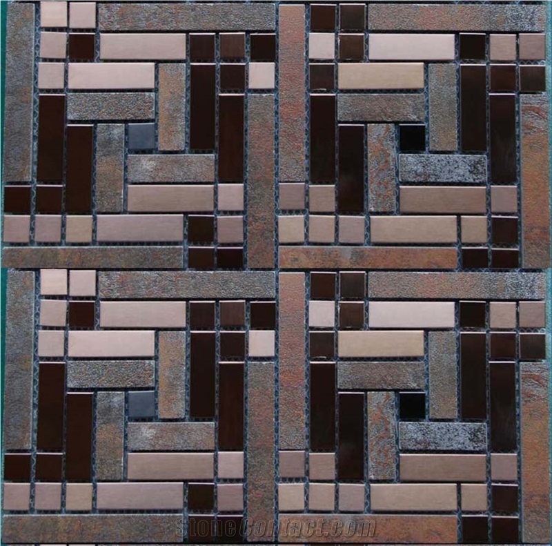 Mosaic, Backsplash Metal Mosaic Tile