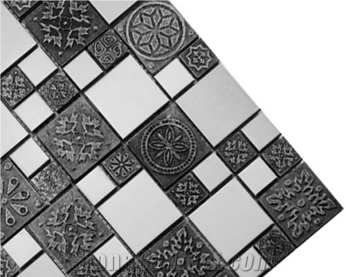 Mosaic, Backsplash Metal Mosaic Tile